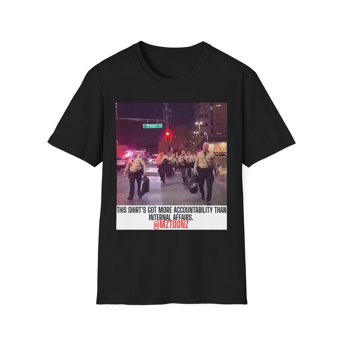 Law Enforcement Meme T-Shirt, Unisex Softstyle Tee, Joke Shirt, Humor Apparel, Unique Gift Idea