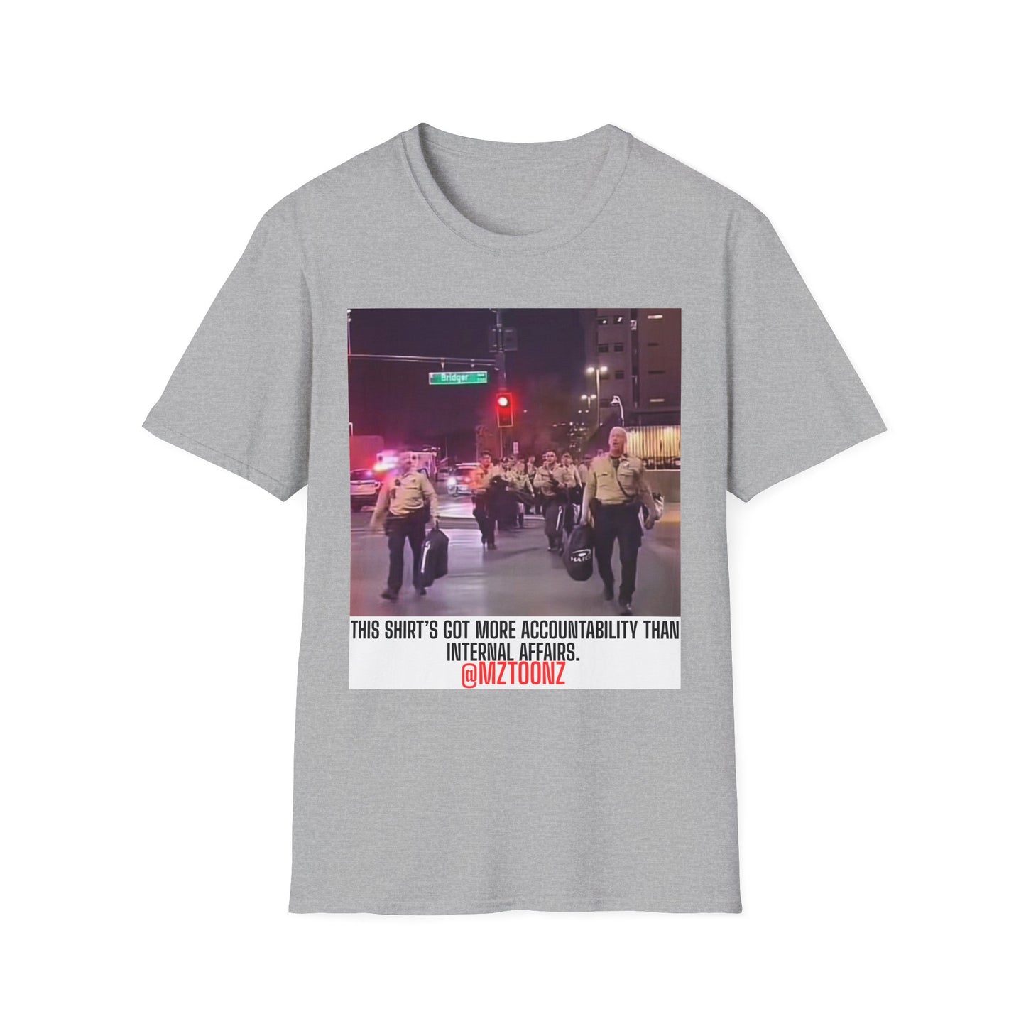 Law Enforcement Meme T-Shirt, Unisex Softstyle Tee, Joke Shirt, Humor Apparel, Unique Gift Idea