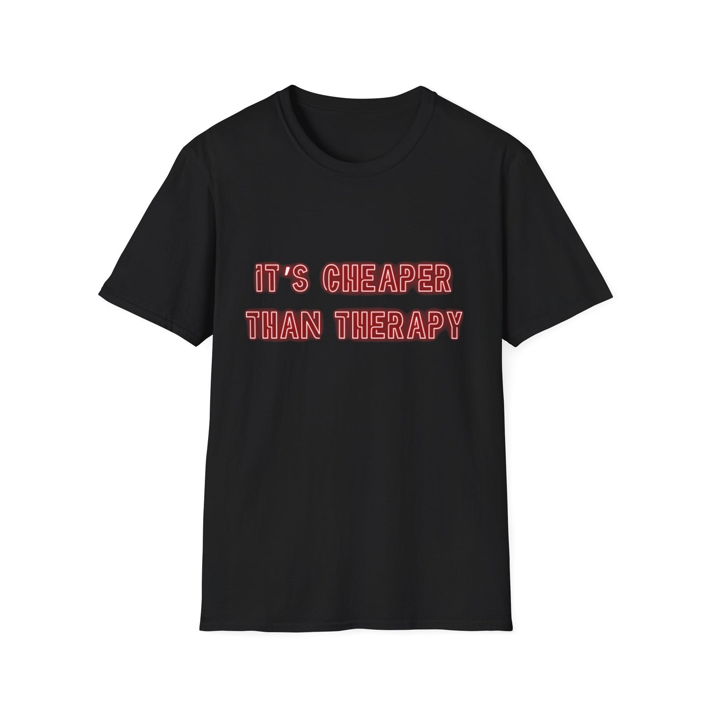 It’s Cheaper Than Therapy – Graphic Tee Cheaper Than Therapy T-Shirt, Unisex Softstyle Tee, Motivational Shirt, Casual Outfit, Gift Idea for Friends