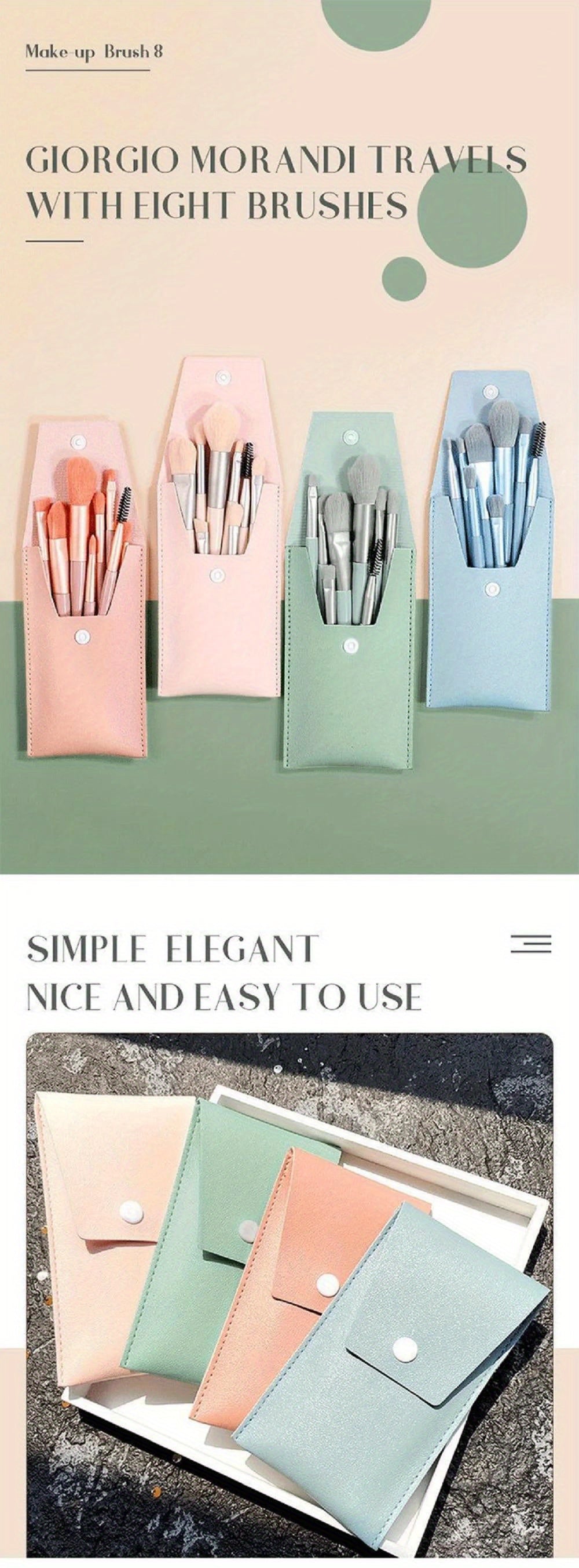 8-Piece Makeup Brush Set – Soft & Fluffy Blending Tools