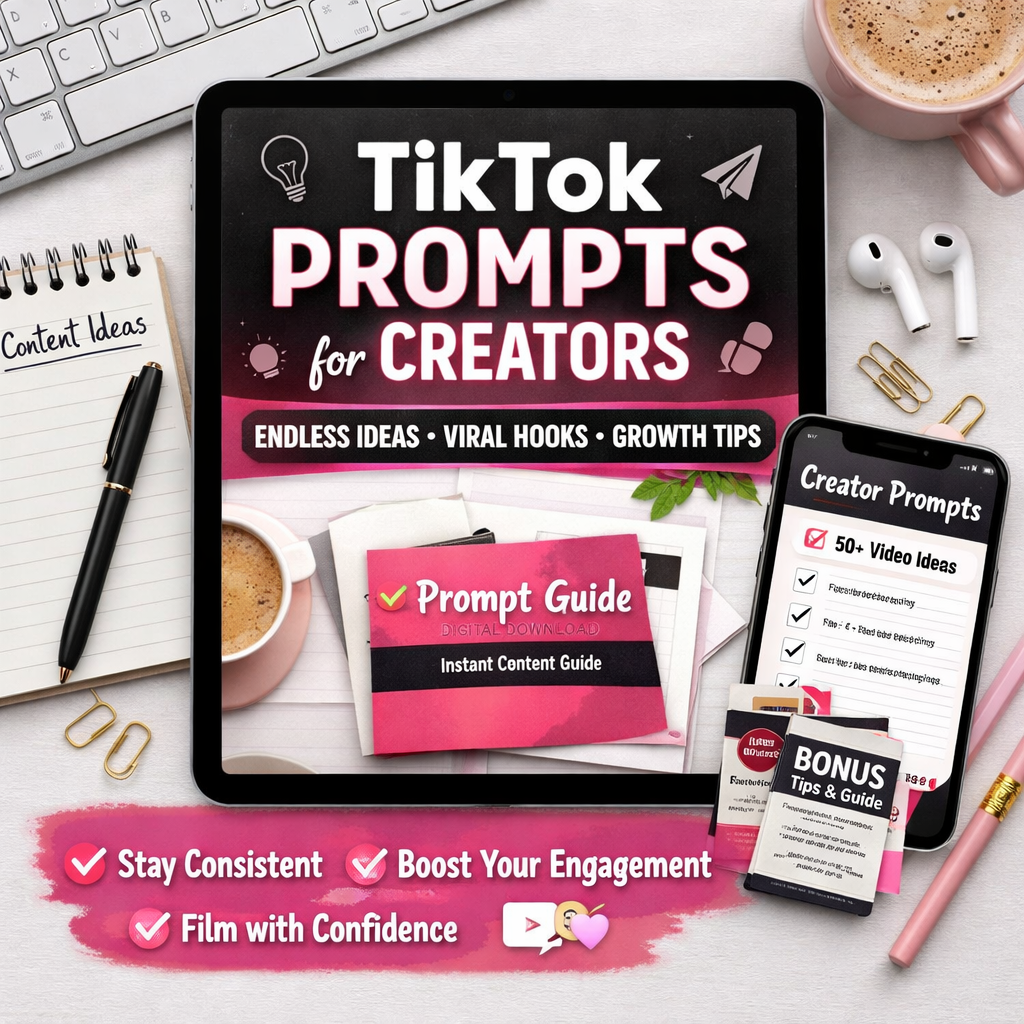 TikTok Prompts for Creators (Instant Download)