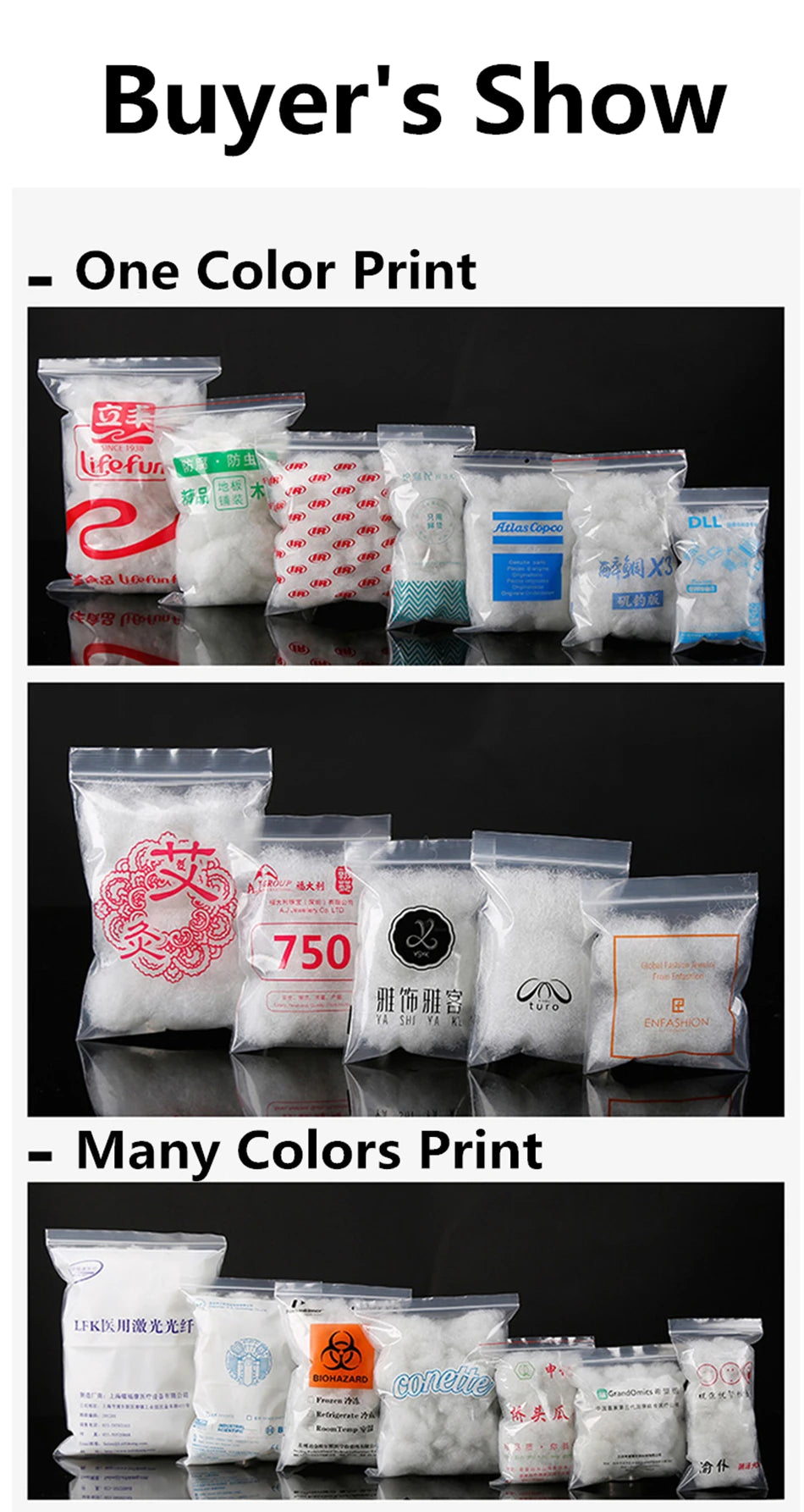 100pcs Transparent Ziplock Bags