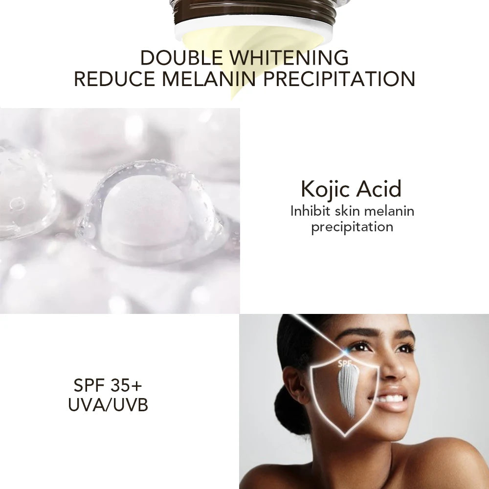 Kojic Acid Whitening Face Cream Set – Dark Spot Remover, SPF Protection & Moisturizing Skincare