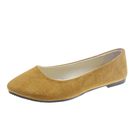 Slip-On Women’s Flats – Candy Color Pointed Toe Loafers