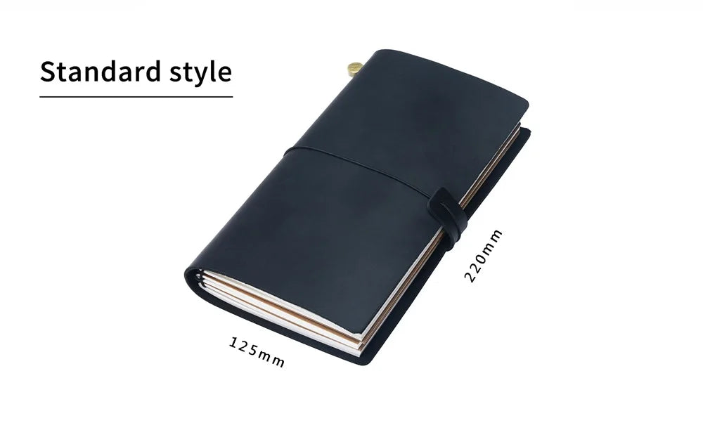 Genuine Leather Refillable Travel Journal – Handmade Retro Diary & Sketchbook