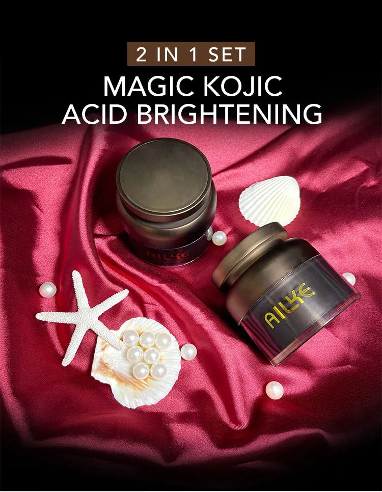 Kojic Acid Whitening Face Cream Set – Dark Spot Remover, SPF Protection & Moisturizing Skincare