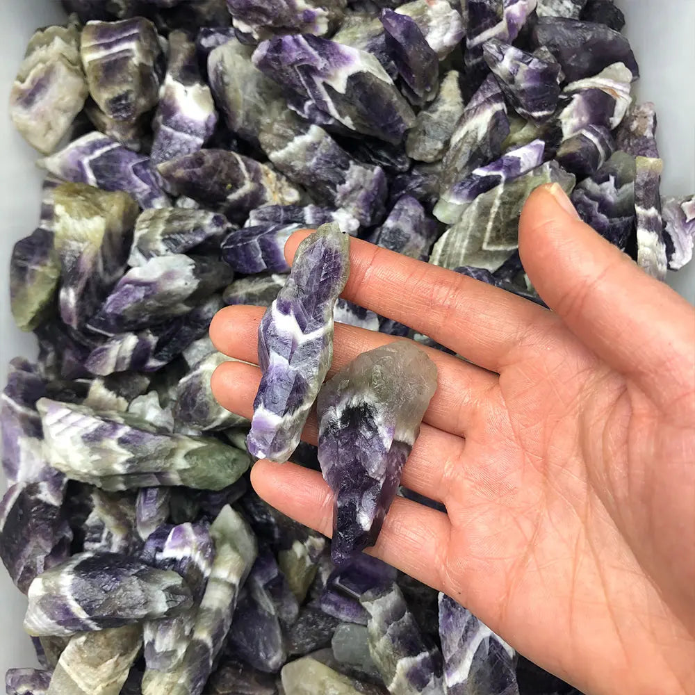 Raw Dream Amethyst Crystal – Natural Rough Stone for Healing, Décor, and Craft