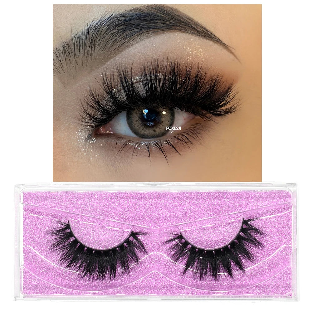 3D Mink Lashes – Fluffy Crisscross Wispy Strip Lashes 2 Soft Box