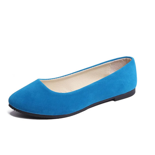 Slip-On Women’s Flats – Candy Color Pointed Toe Loafers