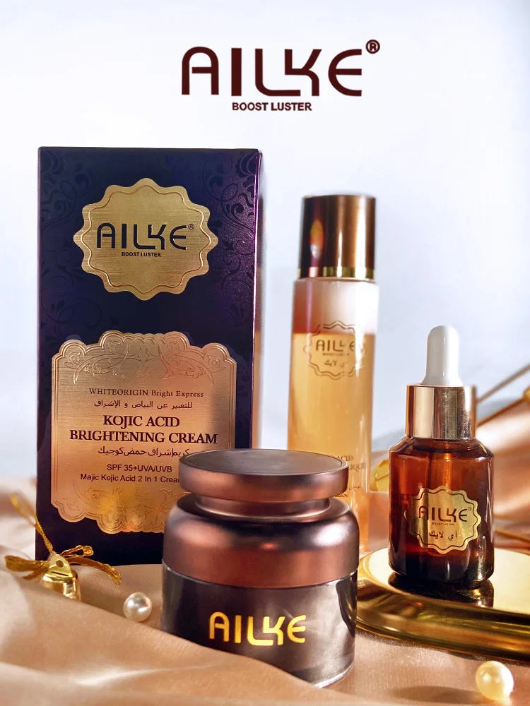 Kojic Acid Whitening Face Cream Set – Dark Spot Remover, SPF Protection & Moisturizing Skincare