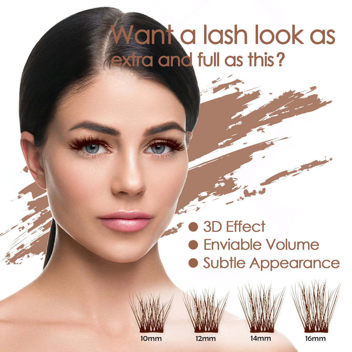 Brown Individual Lash Clusters (Premade Volume Fans)