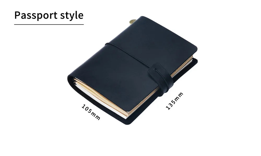 Genuine Leather Refillable Travel Journal – Handmade Retro Diary & Sketchbook
