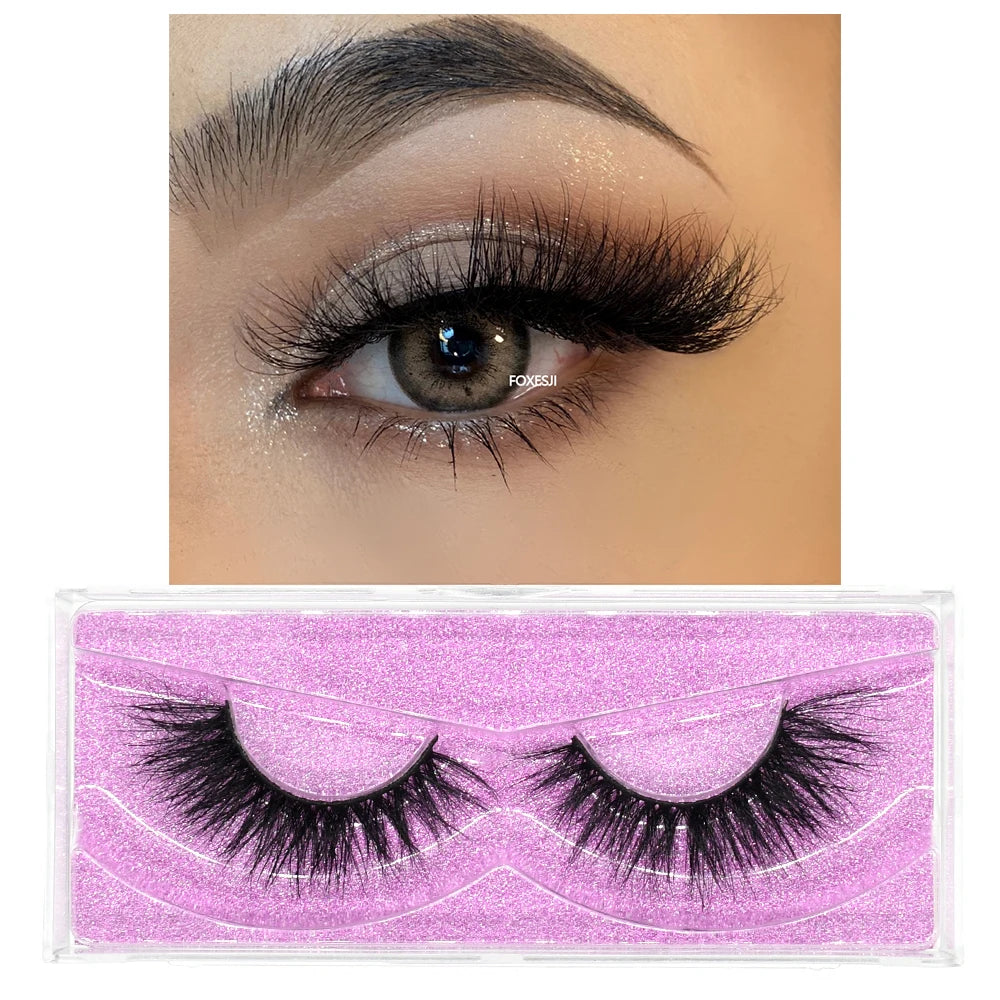 3D Mink Lashes – Fluffy Crisscross Wispy Strip Lashes 10 Soft Box