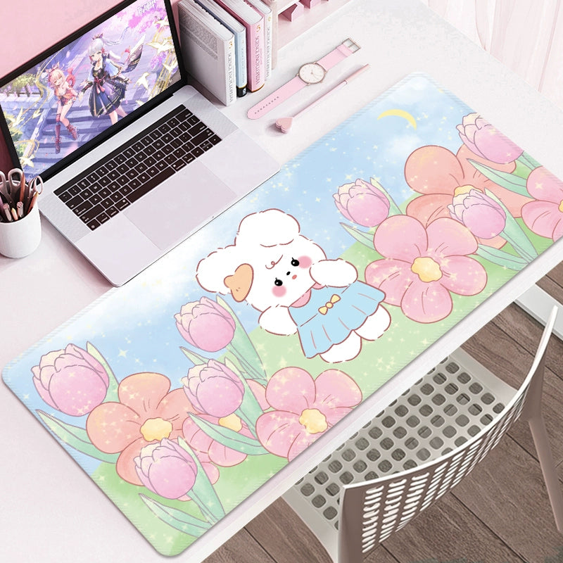 Bunny Cartoon Desk Mat – Cute Study & Computer Table Pad