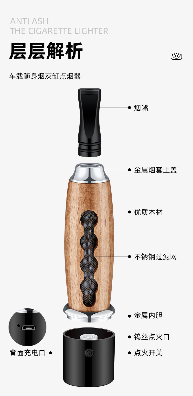 2025 Wooden Portable Holder for Smoking