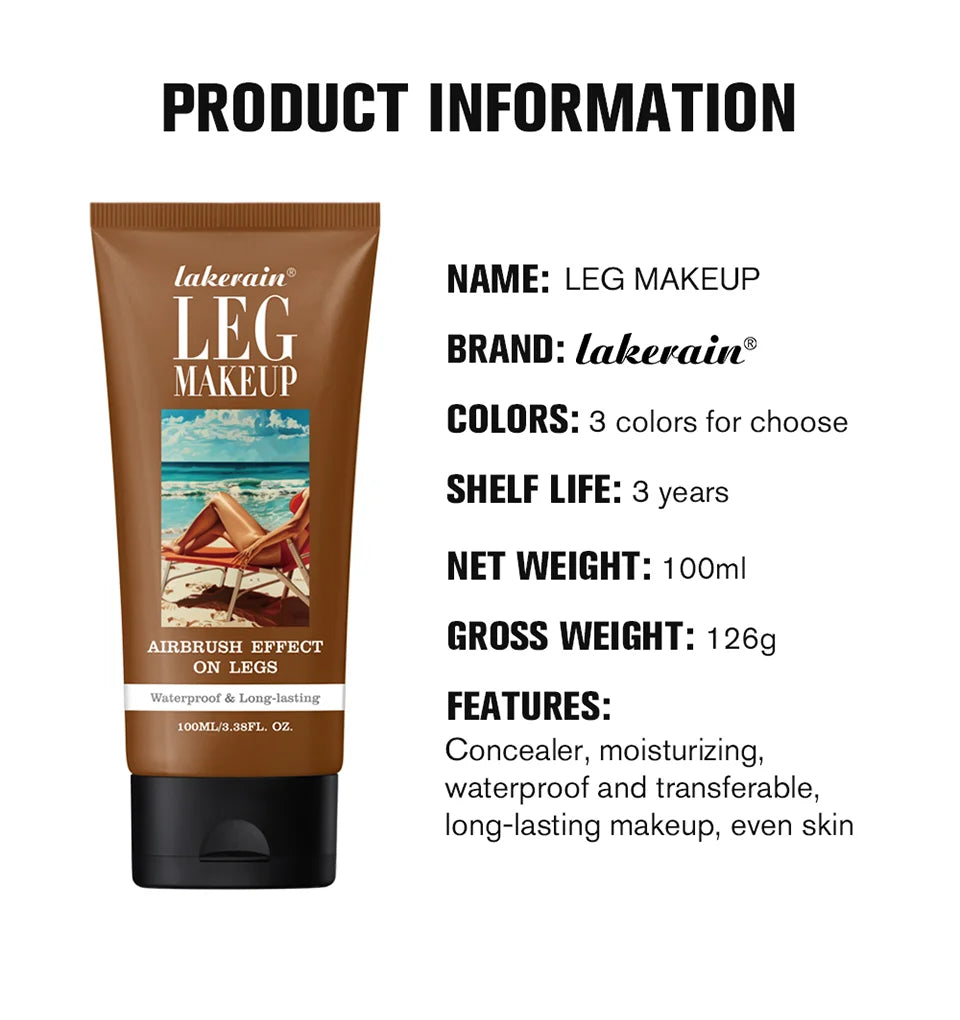 Waterproof Body & Leg Makeup Lotion – Medium Bronze Foundation Cream (118g)