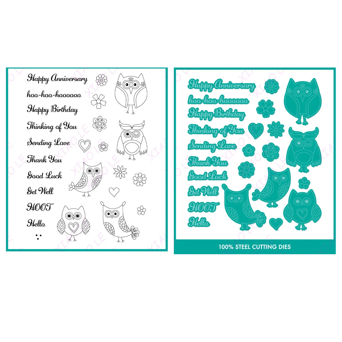 Holiday & Birthday Wishes Metal Cutting Dies – DIY Craft & Scrapbooking Stencils