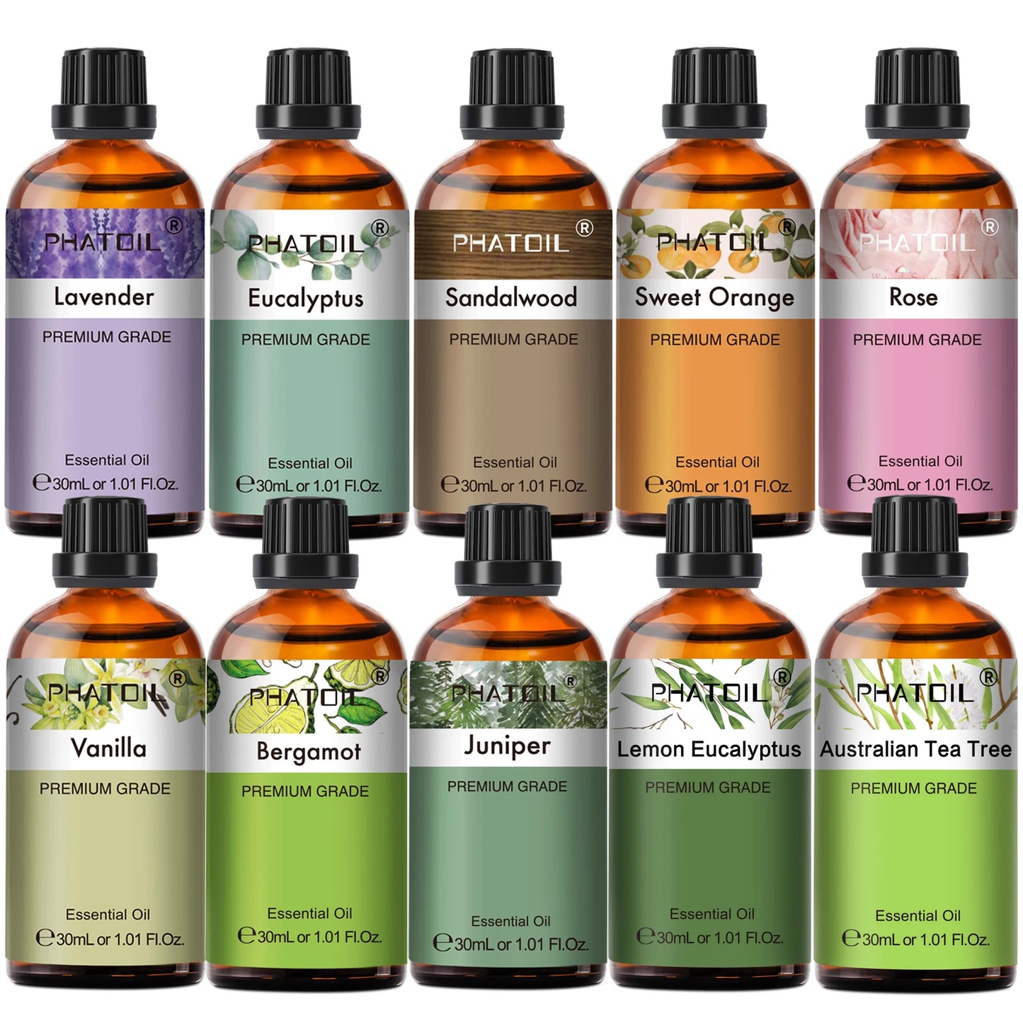 PHATOIL Aromatherapy Essential Oil – 30ml Single Scents