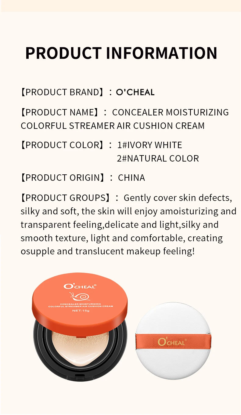 Whitening BB Cream Foundation – Air Cushion Concealer & Brightening Base