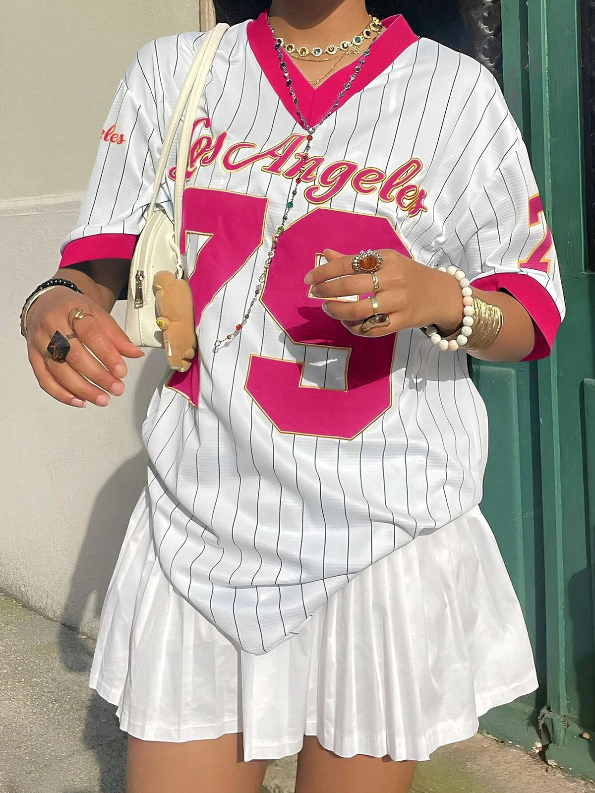 Los Angeles No.79 Oversized Football Jersey Tee