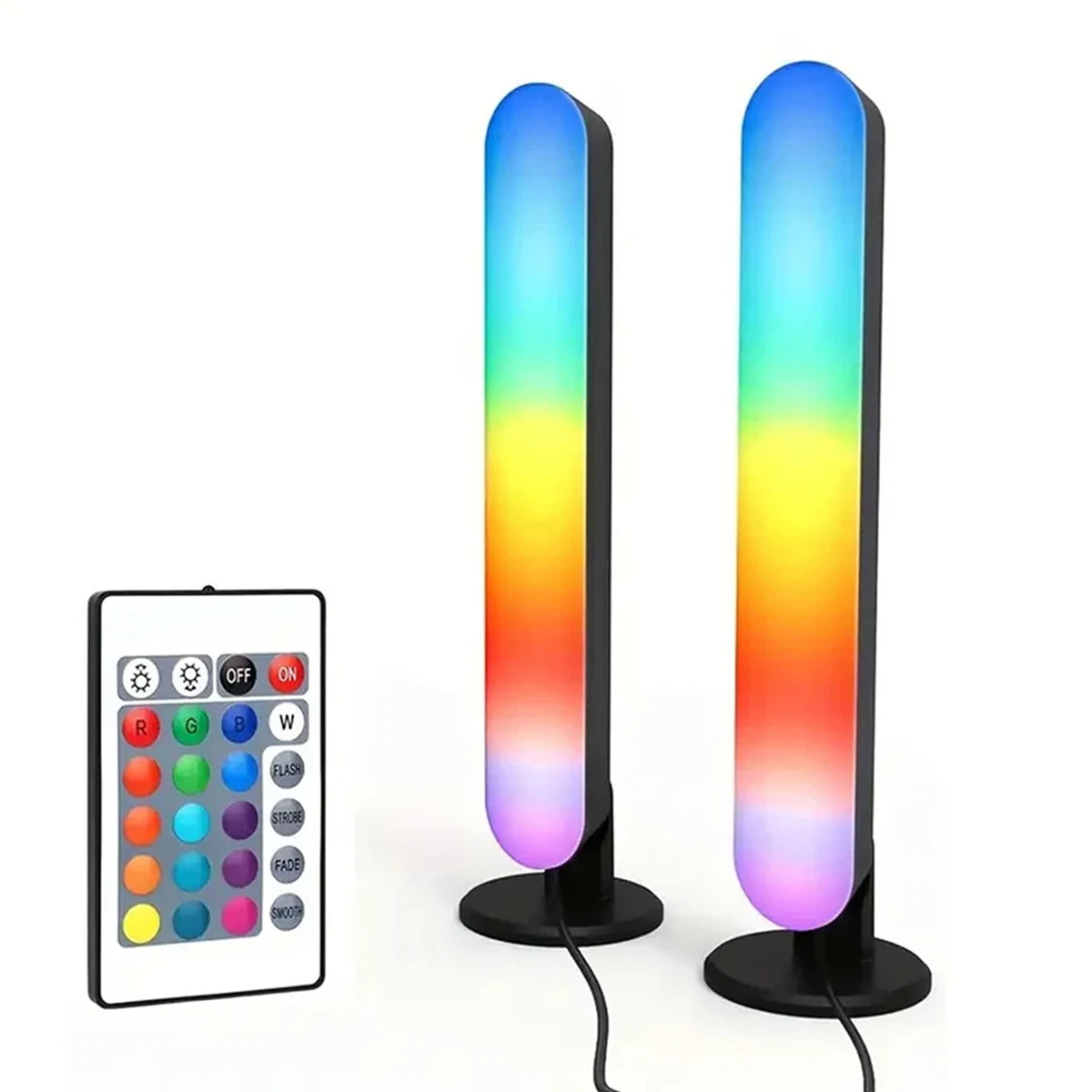 Smart RGB LED Strip Lights with Remote Control – Music Sync Light Bar for Room Atmosphere