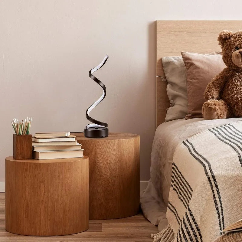 Classic Spiral LED Table Lamp – Modern Minimalist Design