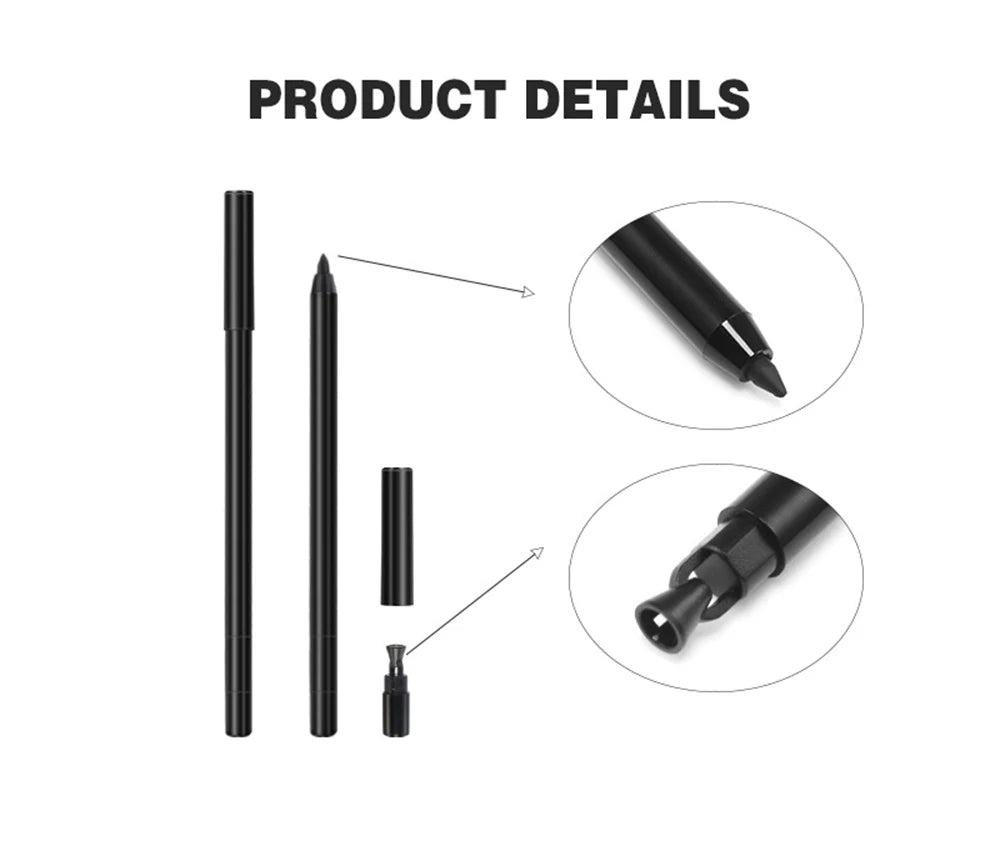 6.5g Waterproof Eyeliner Pencil – Built-in Sharpener, Long-Lasting Formula
