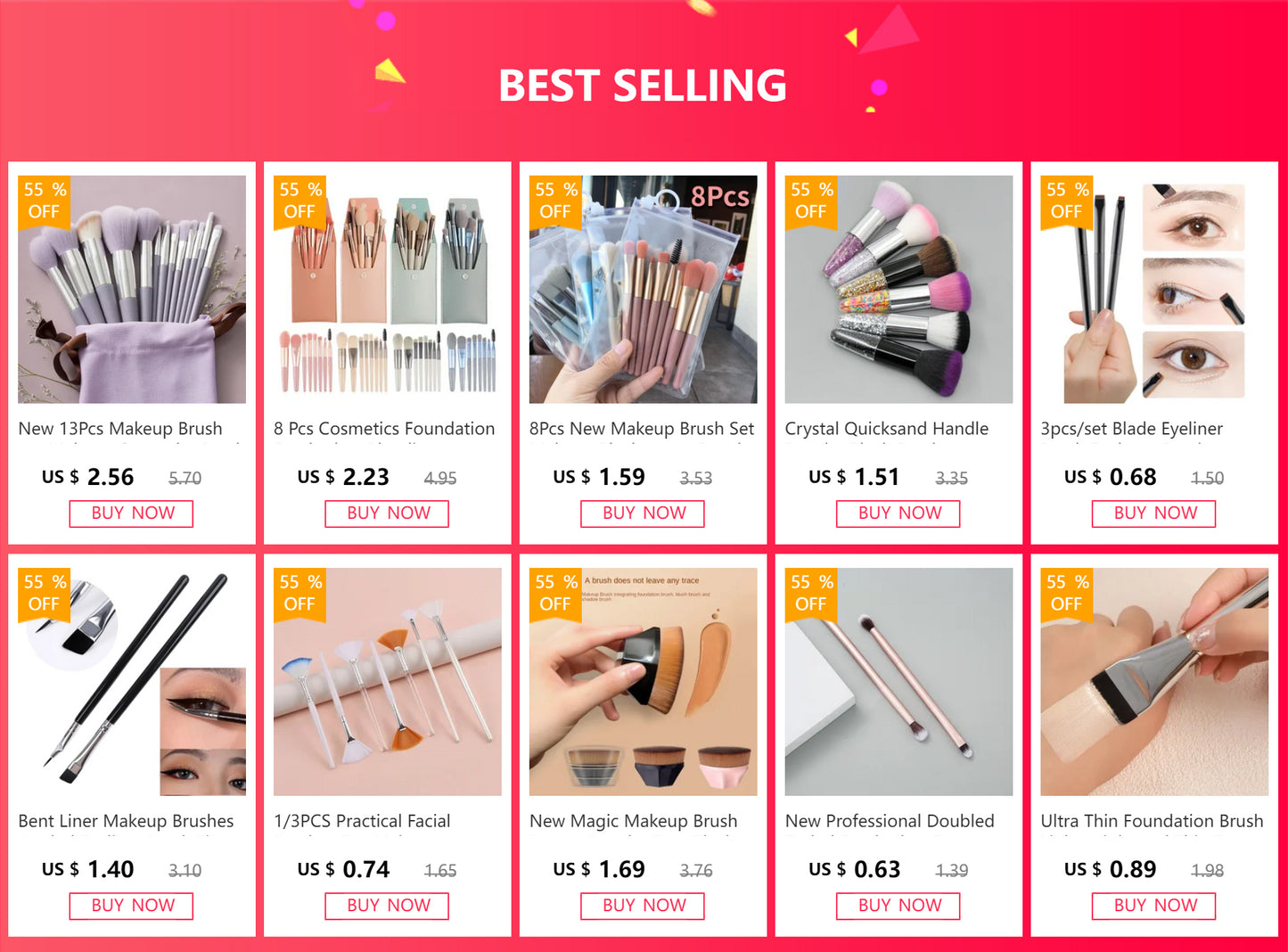 Professional Makeup Brush Set – Natural Fiber Brushes for Face & Eyes (6–10pcs)