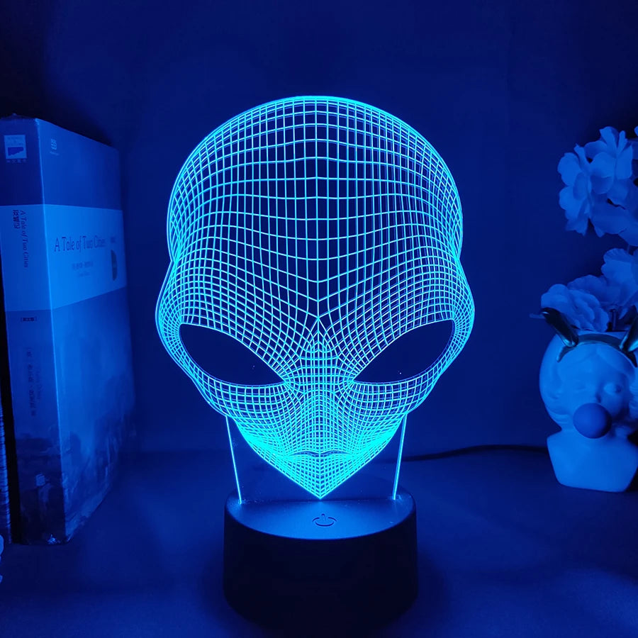 3D Illusion Alien Lamp – Color Changing Night Light