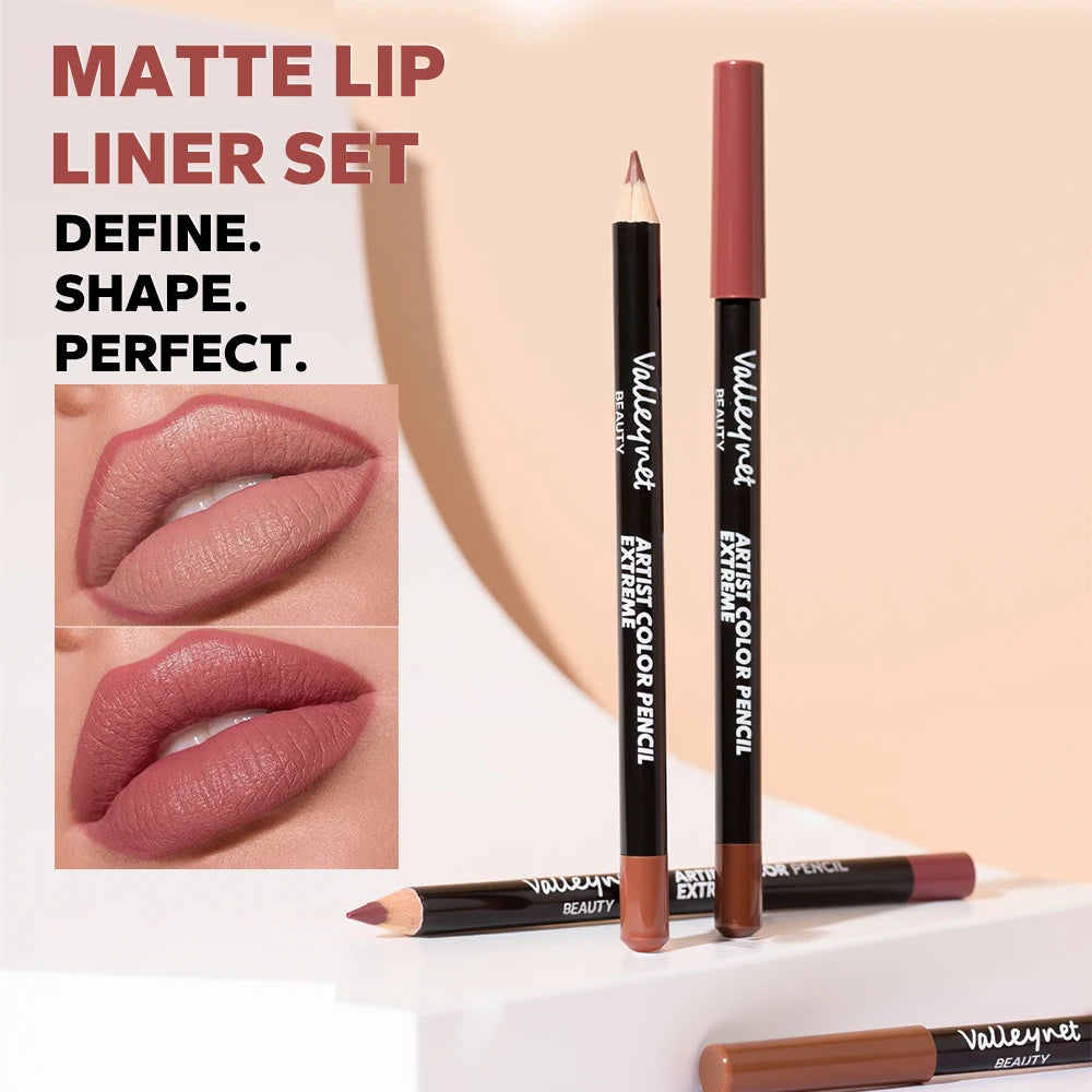 12pcs Matte Silky Lip Liner Set ✨