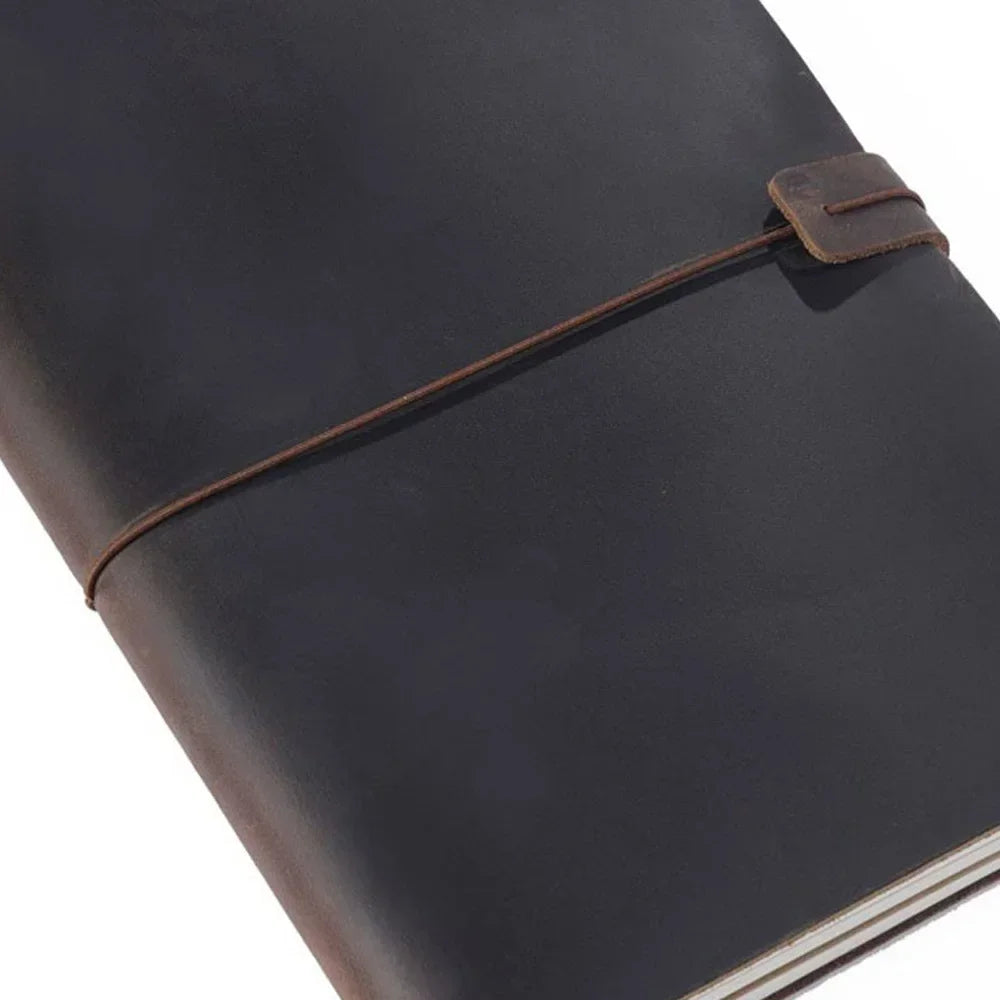 Handmade Genuine Leather Notebook – Vintage Cowhide Diary, Journal & Travel Planner Cover
