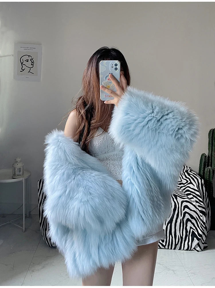 Lautaro Shaggy Faux Fur Jacket β Cozy Luxe With a Statement Twist