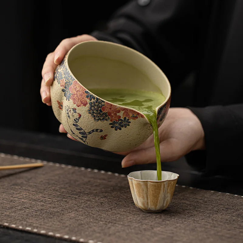 Japanese Matcha Tea Set – 2–8pcs Bamboo Whisk & Ceramic Bowl Gift Box