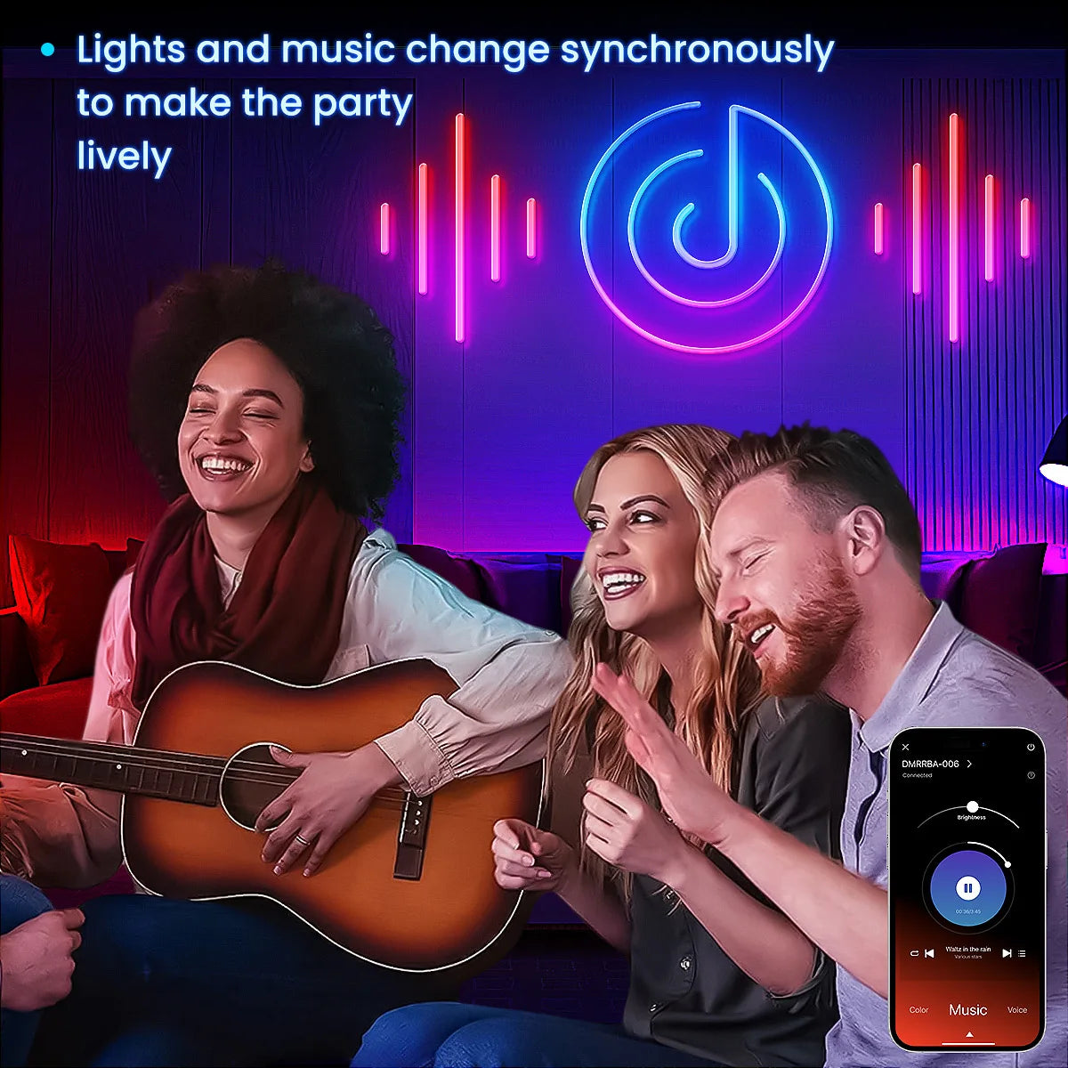 Neon LED Rope Lights – Flexible RGB Strip with Remote & App Control