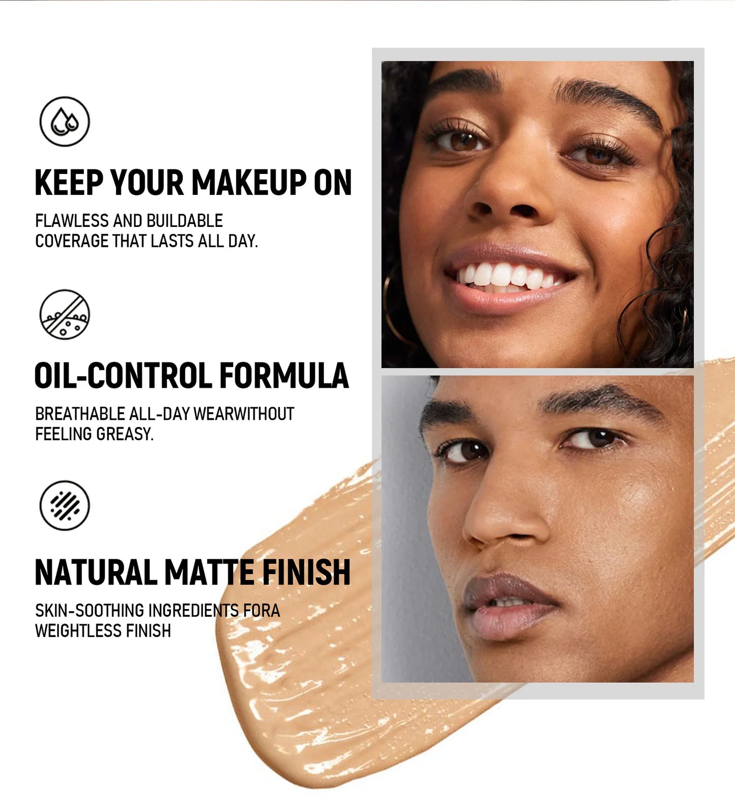 Matte Liquid Concealer – Long-Lasting, Oil-Control & Full Coverage (10ml)