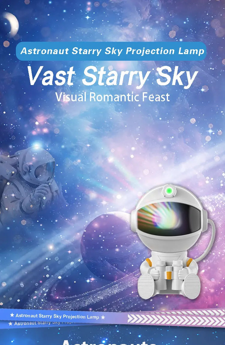 Astronaut Galaxy Projector – Starry Nebula Night Light
