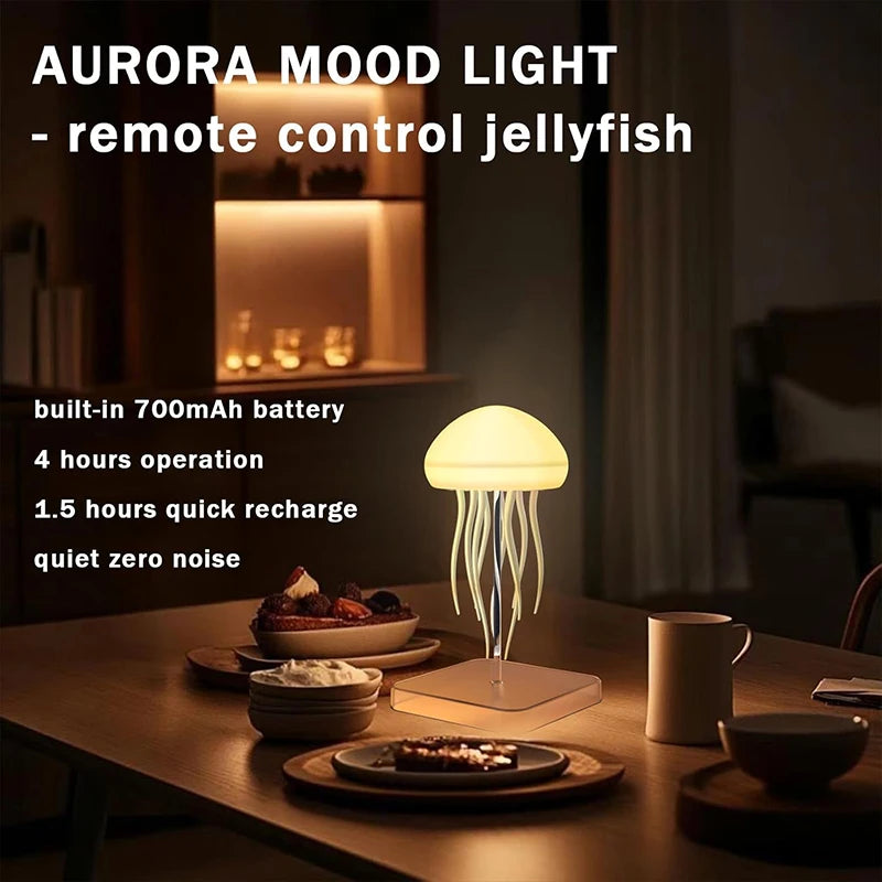 LED Jellyfish Lamp with 9 Tentacles – Colour Gradient Light Effects & Remote Control