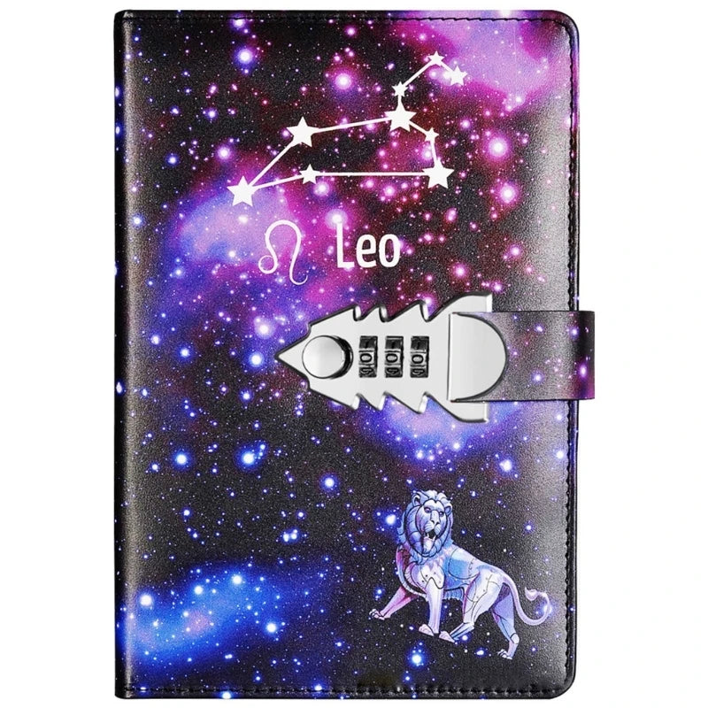 A5 Locking Journal – Digital Password Notebook with Combination Lock & Constellation Design