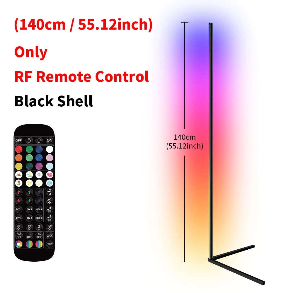 Dimmable RGB Corner Floor Lamp – Smart LED Mood Light (140cm)