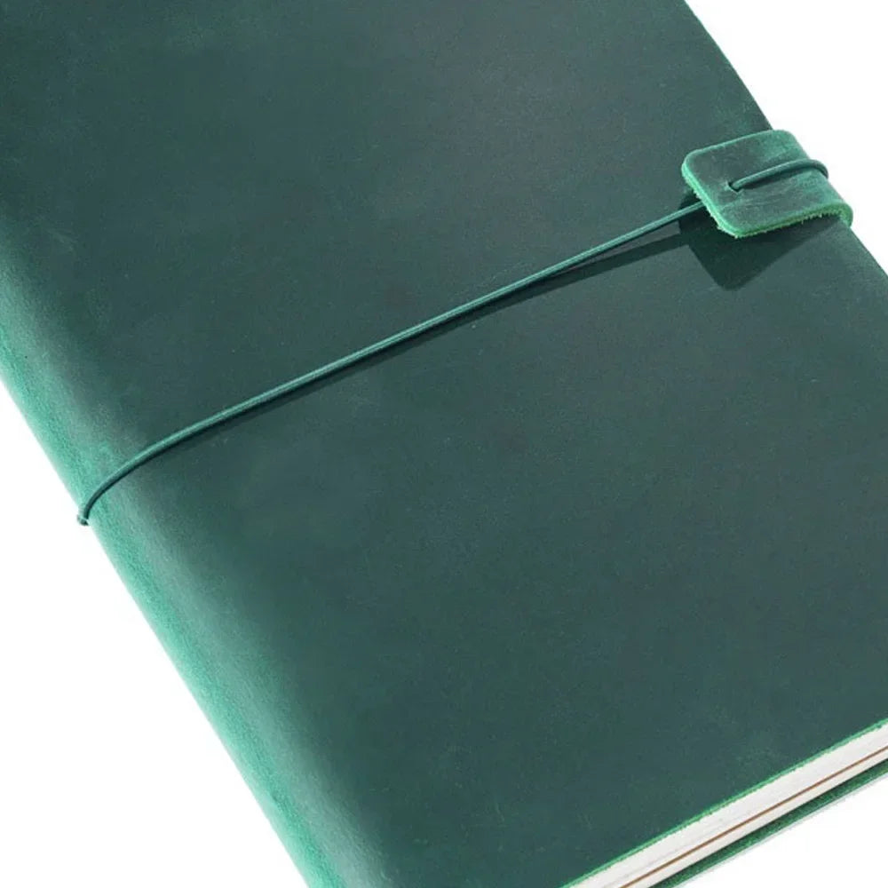 Handmade Genuine Leather Notebook – Vintage Cowhide Diary, Journal & Travel Planner Cover