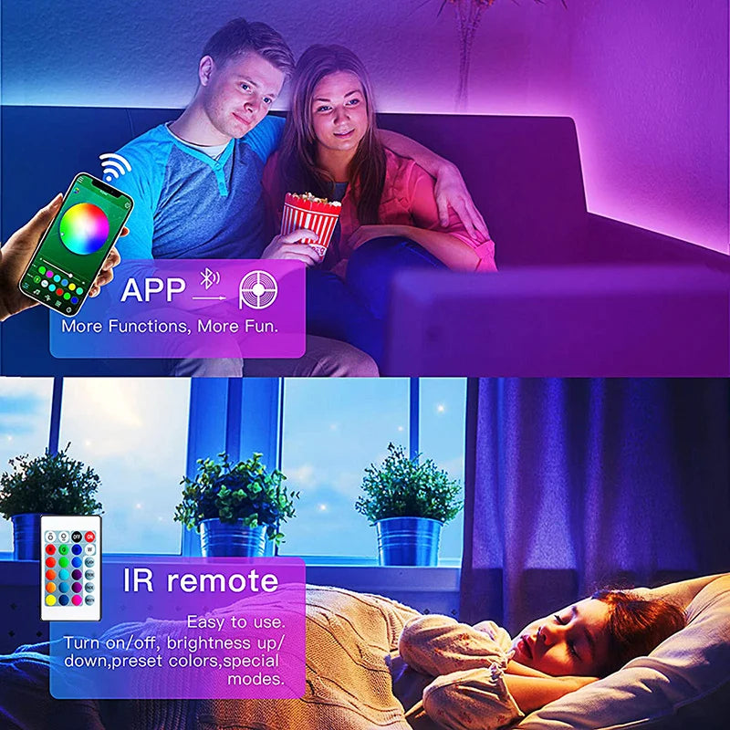 USB 5V RGB LED Strip Lights – TV Backlight with App Control