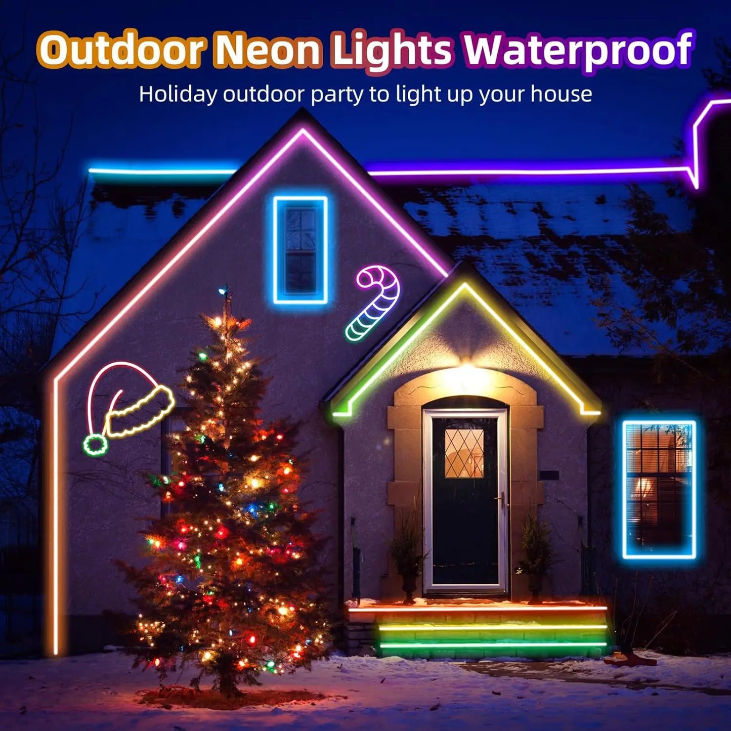 Neon LED Rope Lights – Flexible RGB Strip with Remote & App Control
