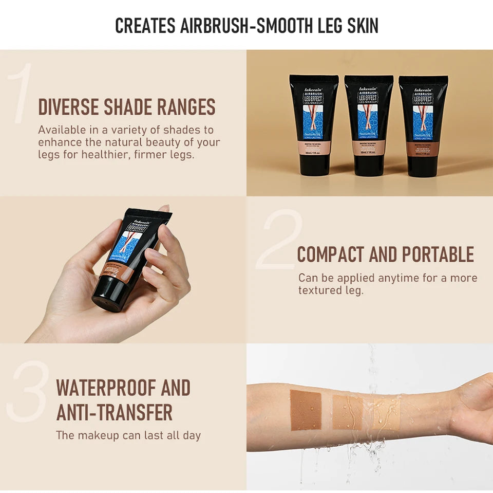 Waterproof Body & Leg Makeup Lotion – Medium Bronze Foundation Cream (118g)