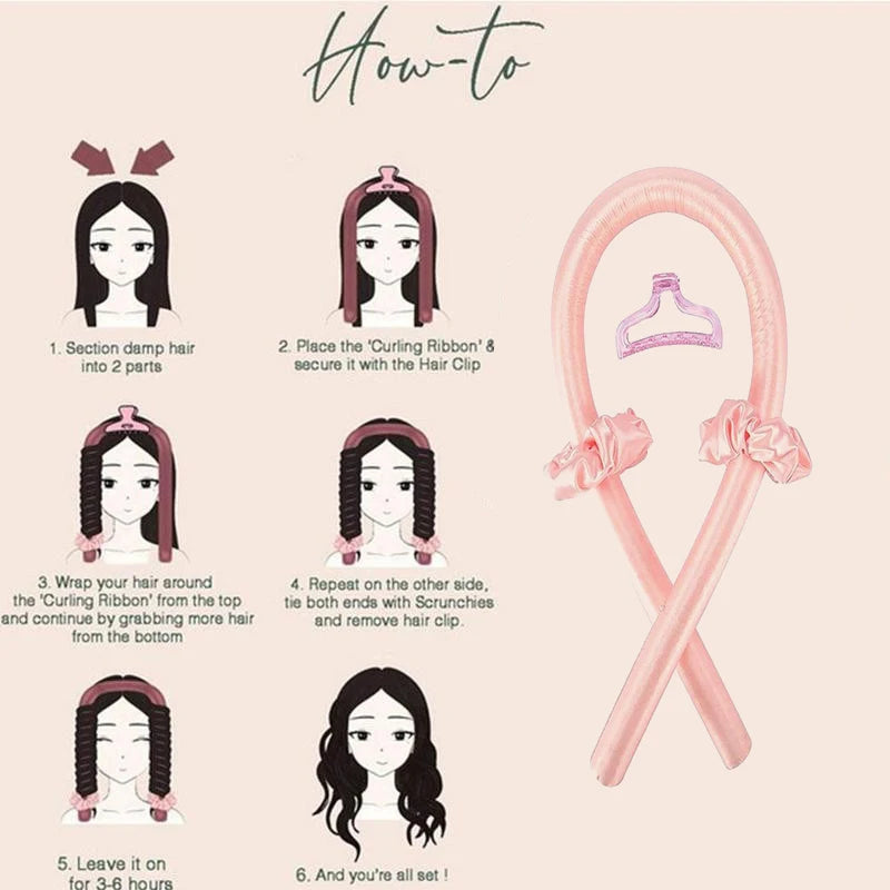 Heatless Curling Rod Headband Set – Wake Up to Effortless Curls