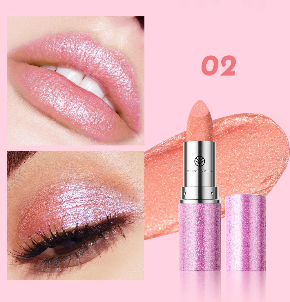 YOUNG VISION Color-Changing Pearl Lipstick – Flash, Glow & Go!