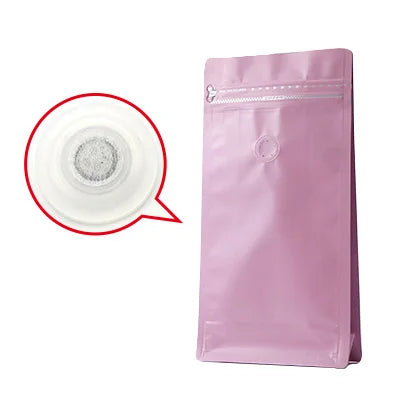 Block Bottom Stand-Up Coffee Pouch – Aluminum Foil Ziplock with Valve