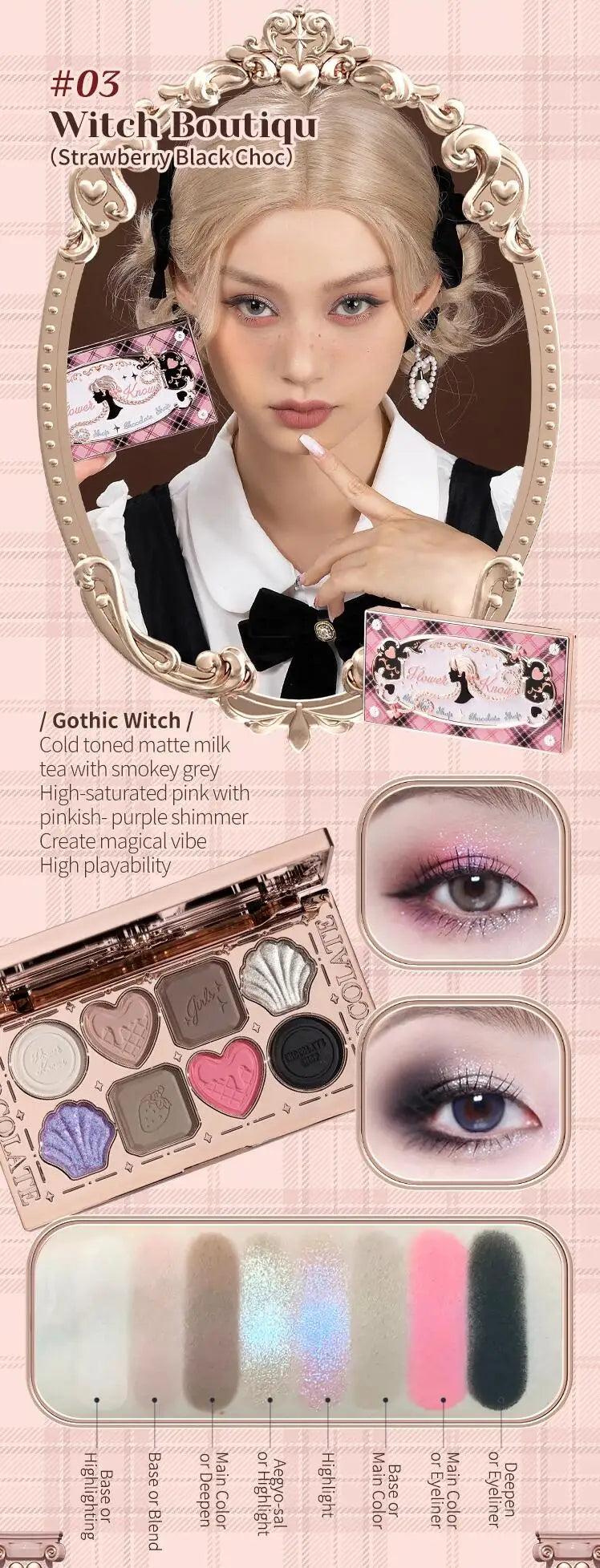 Shell Pearl 6-Color Eyeshadow Palette – Matte, Shimmer & Metallic Glow