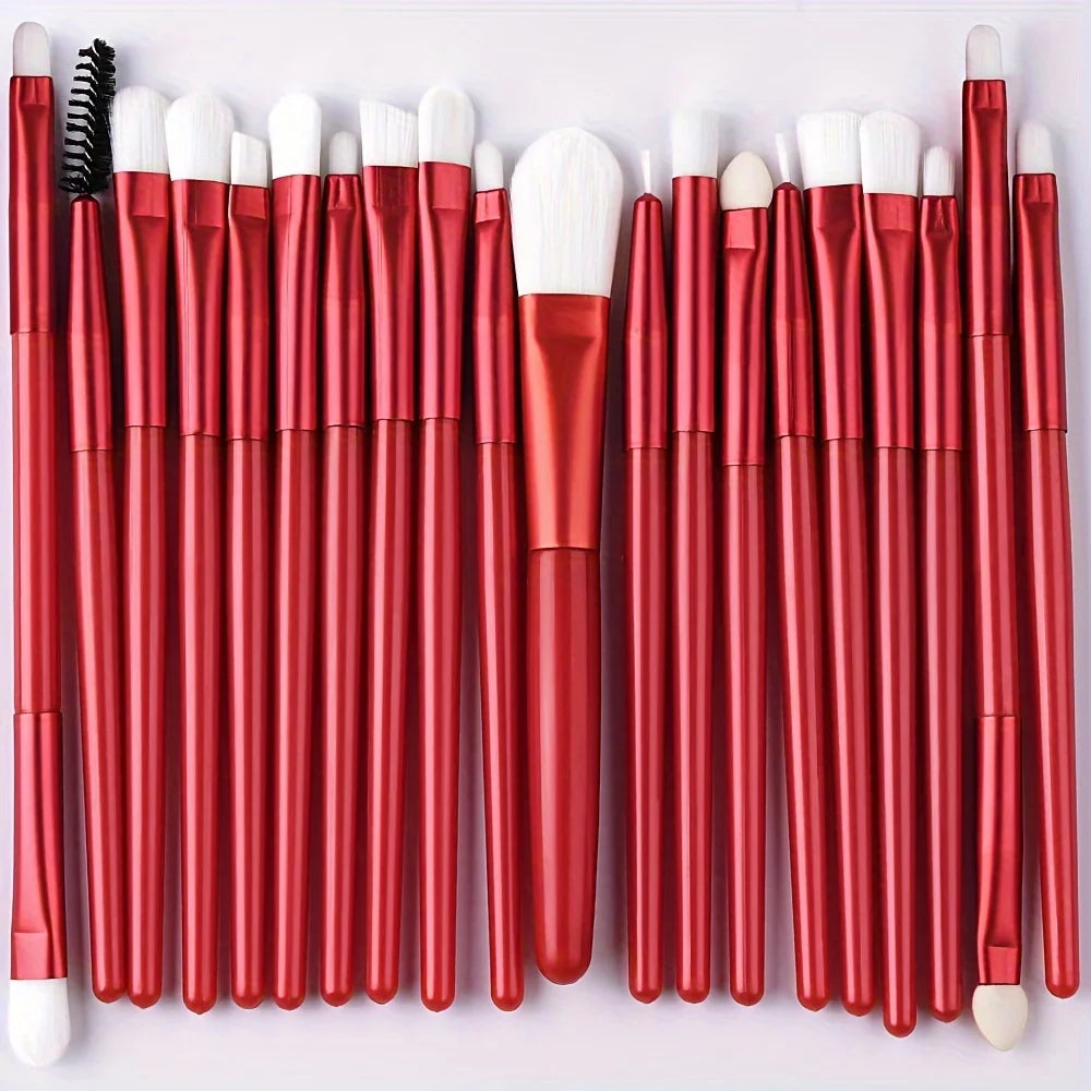 8/20-Piece Eye Makeup Brush Set – With Optional Sponges & Puffs