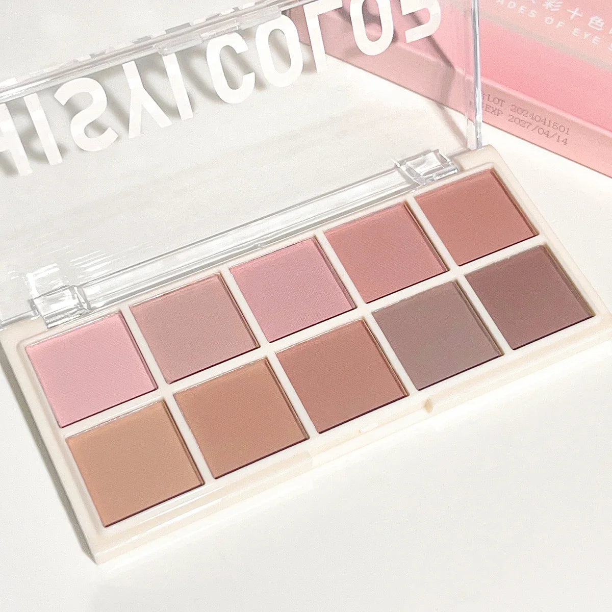 10-Color Matte & Glitter Eyeshadow Palette – Everyday Glam Meets All-Day Wear
