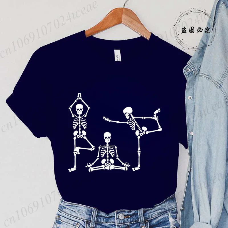 Skeleton Yoga Funny Halloween Shirt